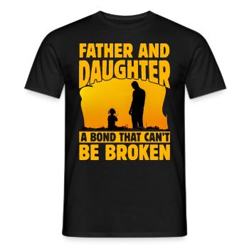 Vater und Tochter: eine Bindung, die nicht gebrochen werden kann - Männer T-Shirt - Schwarz - Vorne - AI Model Male 178 light (178cm)