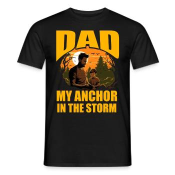 Papa, mein Anker im Sturm - Männer T-Shirt - Schwarz - Vorne - AI Model Male 178 light (178cm)