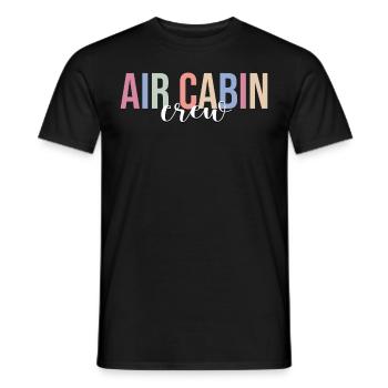 Hôtesse de l’air hôtesse de l’air - T-shirt homme - noir - Devant - AI Model Male 178 light (178cm)