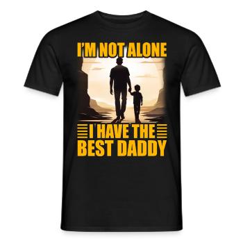 Ich bin nicht allein, ich habe den besten Daddy - Männer T-Shirt - Schwarz - Vorne - AI Model Male 178 light (178cm)