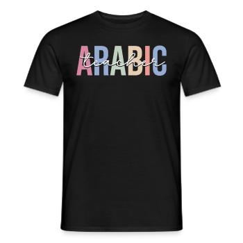 Language teaching - Men's T-Shirt - black - Front - AI Model Male 178 light (178cm)