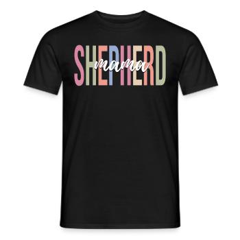 Maman berger allemand maman chien maman - T-shirt homme - noir - Devant - AI Model Male 178 light (178cm)