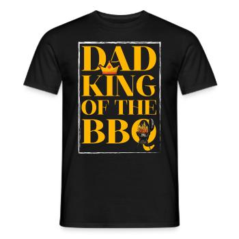 Dad King of the BBQ - Men's T-Shirt - black - Front - AI Model Male 178 light (178cm)