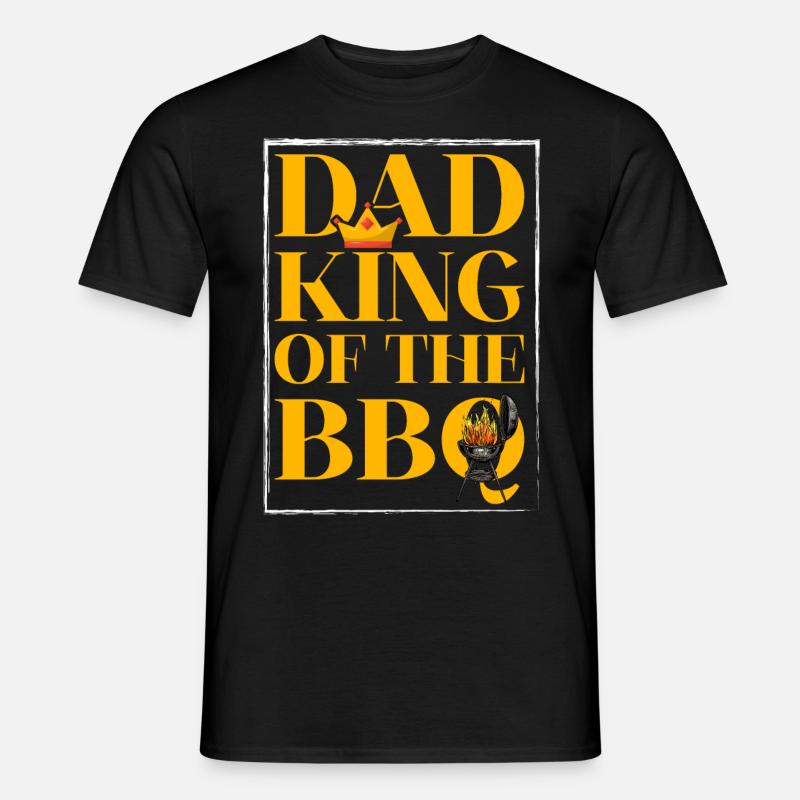 Papa König des Grillens - Männer T-Shirt - Schwarz