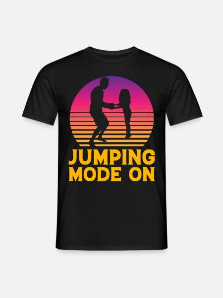 Sprungmodus ein - Männer T-Shirt - Schwarz