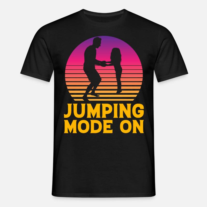 Sprungmodus ein - Männer T-Shirt - Schwarz
