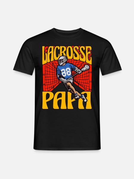 Lacrosse Papa - Men's T-Shirt - black