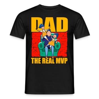 Papa - Männer T-Shirt - Schwarz - Vorne - AI Model Male 178 light (178cm)