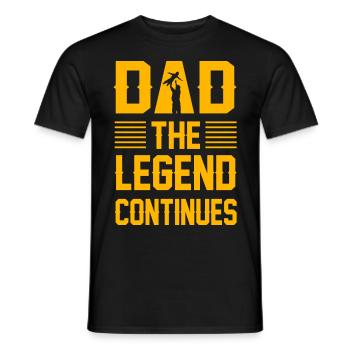 Dad the Legend continues - Men's T-Shirt - black - Front - AI Model Male 178 light (178cm)