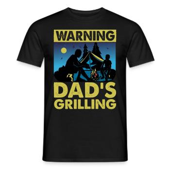 Warnung Papas Grillen - Männer T-Shirt - Schwarz - Vorne - AI Model Male 178 light (178cm)