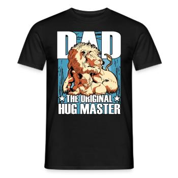 Papa, der ursprüngliche Umarmungsmeister - Männer T-Shirt - Schwarz - Vorne - AI Model Male 178 light (178cm)