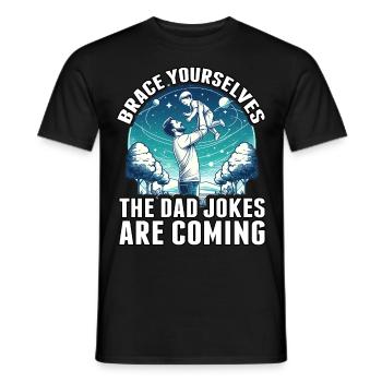 Macht euch bereit, die Papa-Witze kommen - Männer T-Shirt - Schwarz - Vorne - AI Model Male 178 light (178cm)