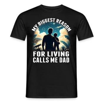 My Biggest Reason for Living nennt mich Papa - Männer T-Shirt - Schwarz - Vorne - AI Model Male 178 light (178cm)
