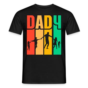 Père de 4 enfants - T-shirt homme - noir - Devant - AI Model Male 178 light (178cm)