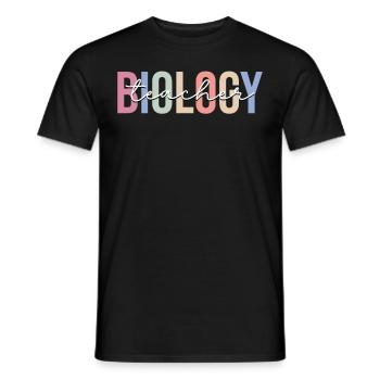 Scientific Biologist - Men's T-Shirt - black - Front - AI Model Male 178 light (178cm)