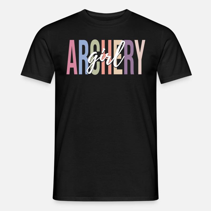 Bogenschützin Bogen und Pfeil - Männer T-Shirt - Schwarz