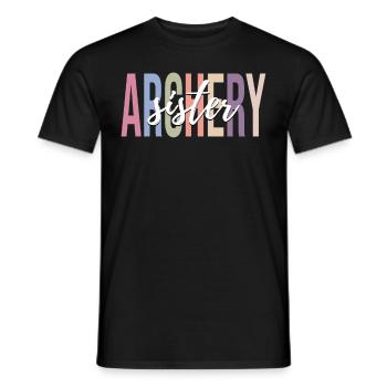 Archer Archery Girl Bow and Paw - Men's T-Shirt - black - Front - AI Model Male 178 light (178cm)