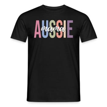 Australian Shepherd Dog Dog Lover Mom - Men's T-Shirt - black - Front - AI Model Male 178 light (178cm)