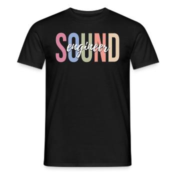 Sound Engineer Sound Engineer - Men's T-Shirt - black - Front - AI Model Male 178 light (178cm)