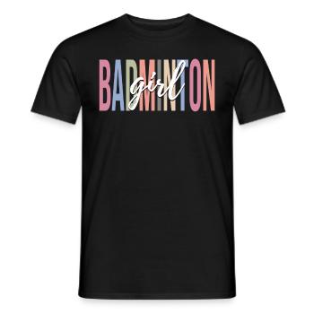 Badmintonspielerin - Männer T-Shirt - Schwarz - Vorne - AI Model Male 178 light (178cm)