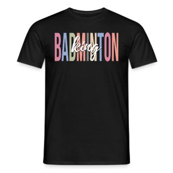 Badminton Spieler - Männer T-Shirt - Schwarz - Vorne - AI Model Male 178 light (178cm)