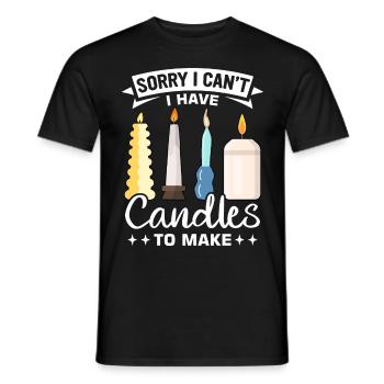 Drôle de fabricant de bougies Candle Maker Saying - T-shirt homme - noir - Devant - AI Model Male 178 light (178cm)