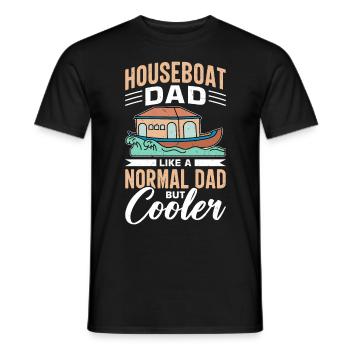 Funny Houseboat Saying - Men's T-Shirt - black - Front - AI Model Male 178 light (178cm)