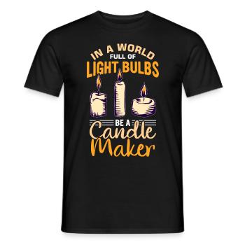 Drôle de fabricant de bougies Candle Maker Saying - T-shirt homme - noir - Devant - AI Model Male 178 light (178cm)