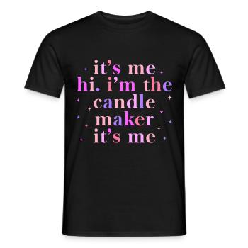 Drôle de fabricant de bougies Candle Maker Saying - T-shirt homme - noir - Devant - AI Model Male 178 light (178cm)