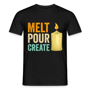 Drôle de fabricant de bougies Candle Maker Saying - T-shirt homme - noir - Devant - AI Model Male 178 light (178cm)