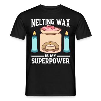 Drôle de fabricant de bougies Candle Maker Saying - T-shirt homme - noir - Devant - AI Model Male 178 light (178cm)