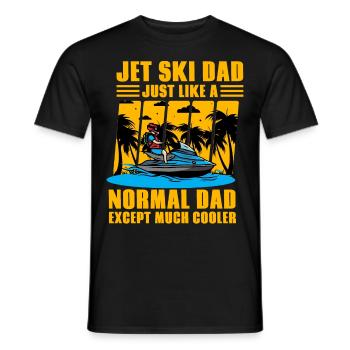 Jet Ski Dad just like a normal Dad except much - Men's T-Shirt - black - Front - AI Model Male 178 light (178cm)