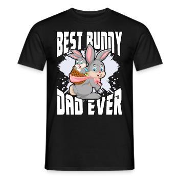 Meilleur père lapin de tous les temps - T-shirt homme - noir - Devant - AI Model Male 178 light (178cm)