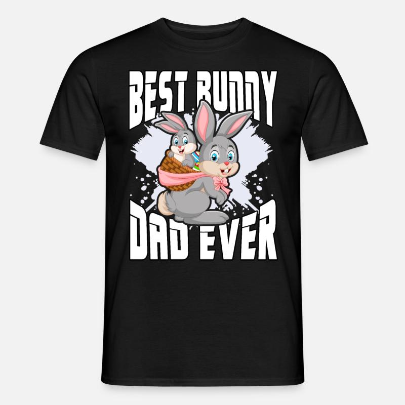 Bester Hasenvater aller Zeiten - Männer T-Shirt - Schwarz