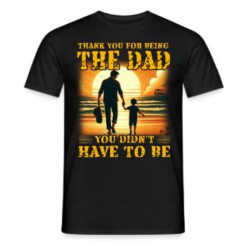 Merci d’être le père que tu n’avais pas à être - T-shirt homme - noir - Devant - AI Model Male 178 light (178cm)