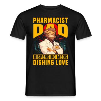 Apotheker Papa gibt Medikamente aus Liebe aus - Männer T-Shirt - Schwarz - Vorne - AI Model Male 178 light (178cm)