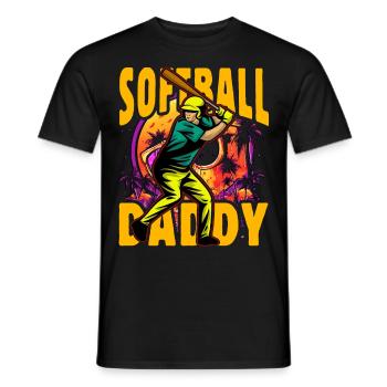 Papa de softball - T-shirt homme - noir - Devant - AI Model Male 178 light (178cm)
