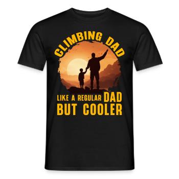Klettern Papa wie ein normaler Papa, aber cooler - Männer T-Shirt - Schwarz - Vorne - AI Model Male 178 light (178cm)