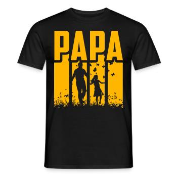 Papa - Männer T-Shirt - Schwarz - Vorne - AI Model Male 178 light (178cm)