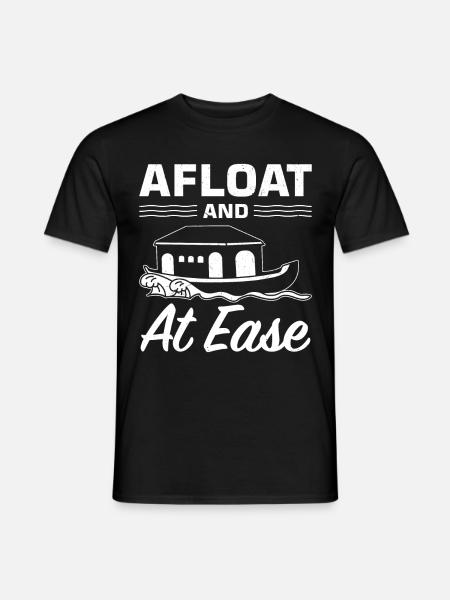 Witziger Hausboot Spruch - Männer T-Shirt - Schwarz