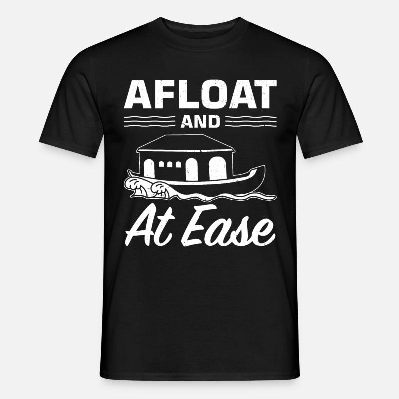 Witziger Hausboot Spruch - Männer T-Shirt - Schwarz
