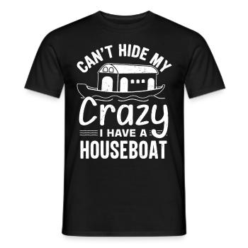 Funny Houseboat Saying - Men's T-Shirt - black - Front - AI Model Male 178 light (178cm)
