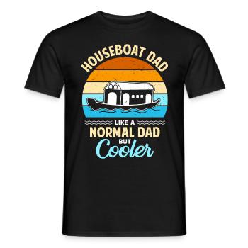 Funny Houseboat Saying - Men's T-Shirt - black - Front - AI Model Male 178 light (178cm)