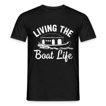 Funny Houseboat Saying - Men's T-Shirt - black - Front - AI Model Male 178 light (178cm)