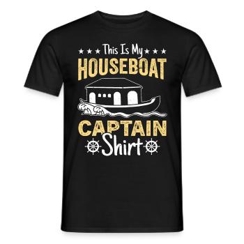 Funny Houseboat Saying - Men's T-Shirt - black - Front - AI Model Male 178 light (178cm)
