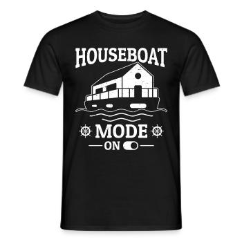 Funny Houseboat Saying - Men's T-Shirt - black - Front - AI Model Male 178 light (178cm)