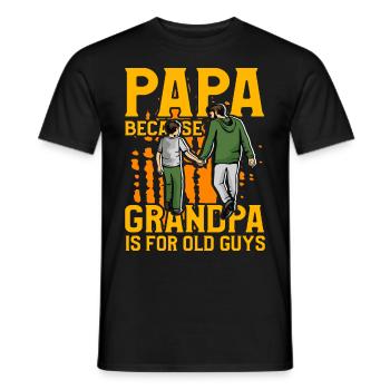 Papa parce que Grand-père est pour les vieux gars - T-shirt homme - noir - Devant - AI Model Male 178 light (178cm)