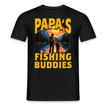 Papas Angelfreunde - Männer T-Shirt - Schwarz - Vorne - AI Model Male 178 light (178cm)