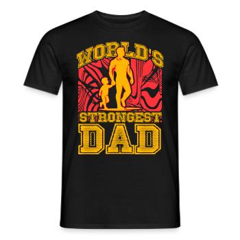 Le père le plus fort du monde - T-shirt homme - noir - Devant - AI Model Male 178 light (178cm)