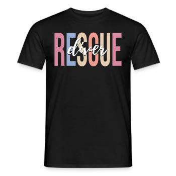 Scuba Diving Rettungstaucher - Männer T-Shirt - Schwarz - Vorne - AI Model Male 178 light (178cm)